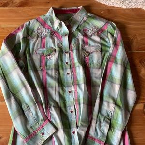 Wrangler Rock 47 snap western shirt long sleeve